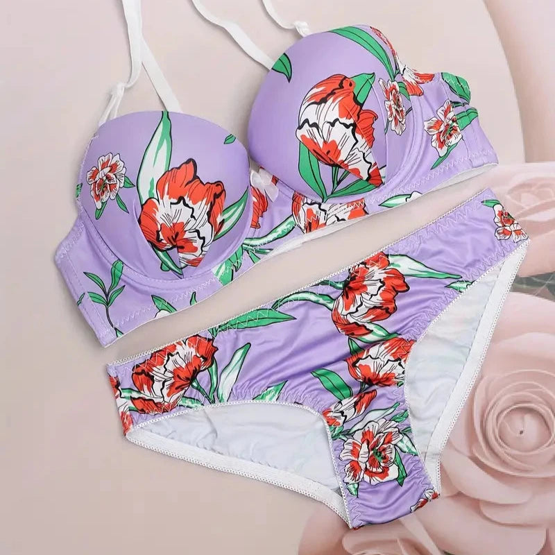 Floral Bra & Panty Set