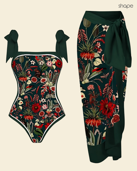 Summer Swimsuit x Sarong Set