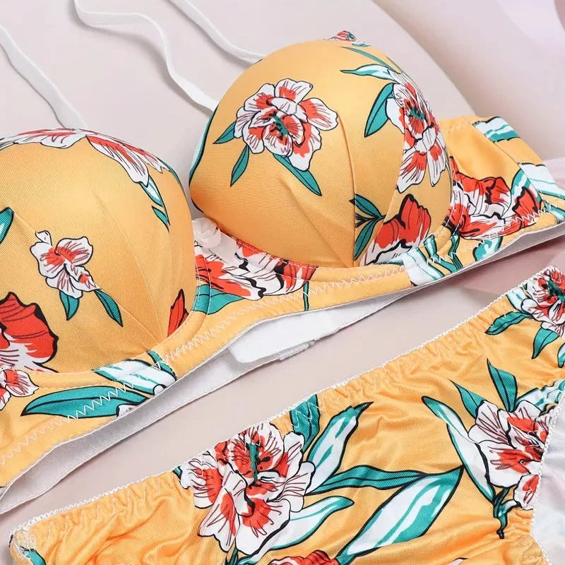 Floral Bra & Panty Set