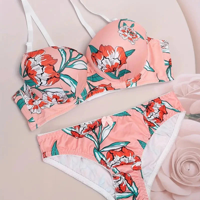 Floral Bra & Panty Set
