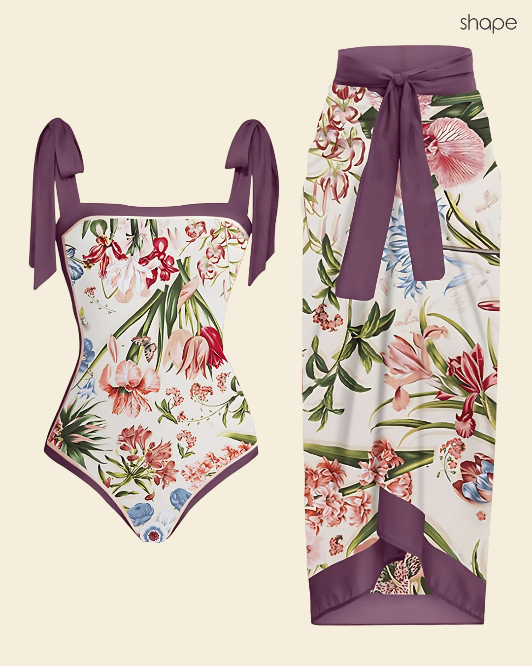 Summer Swimsuit x Sarong Set
