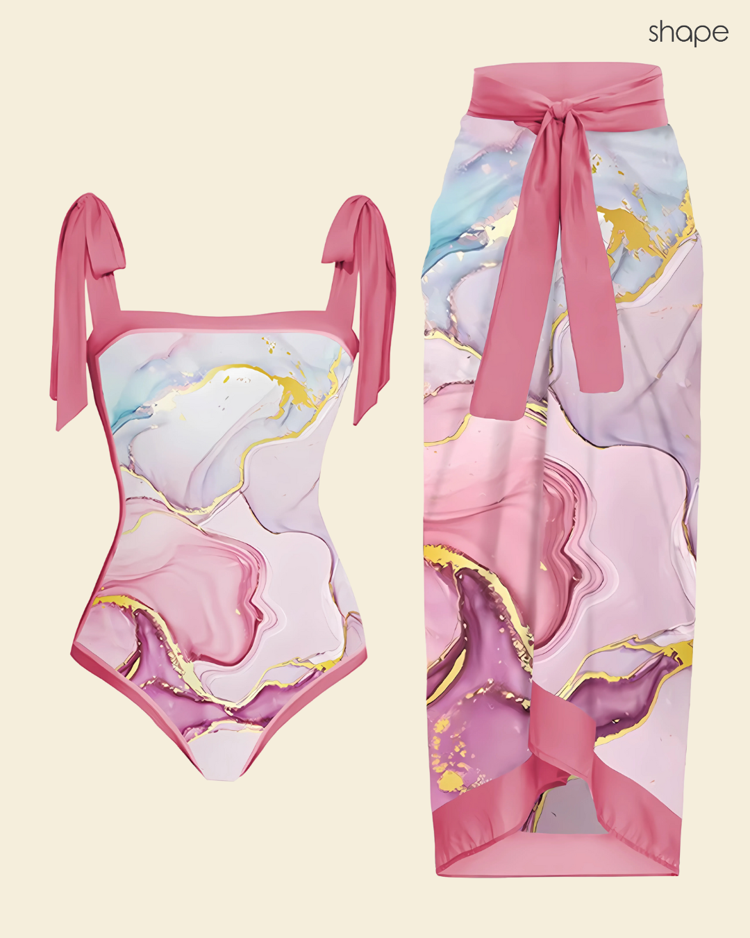 Summer Swimsuit x Sarong Set