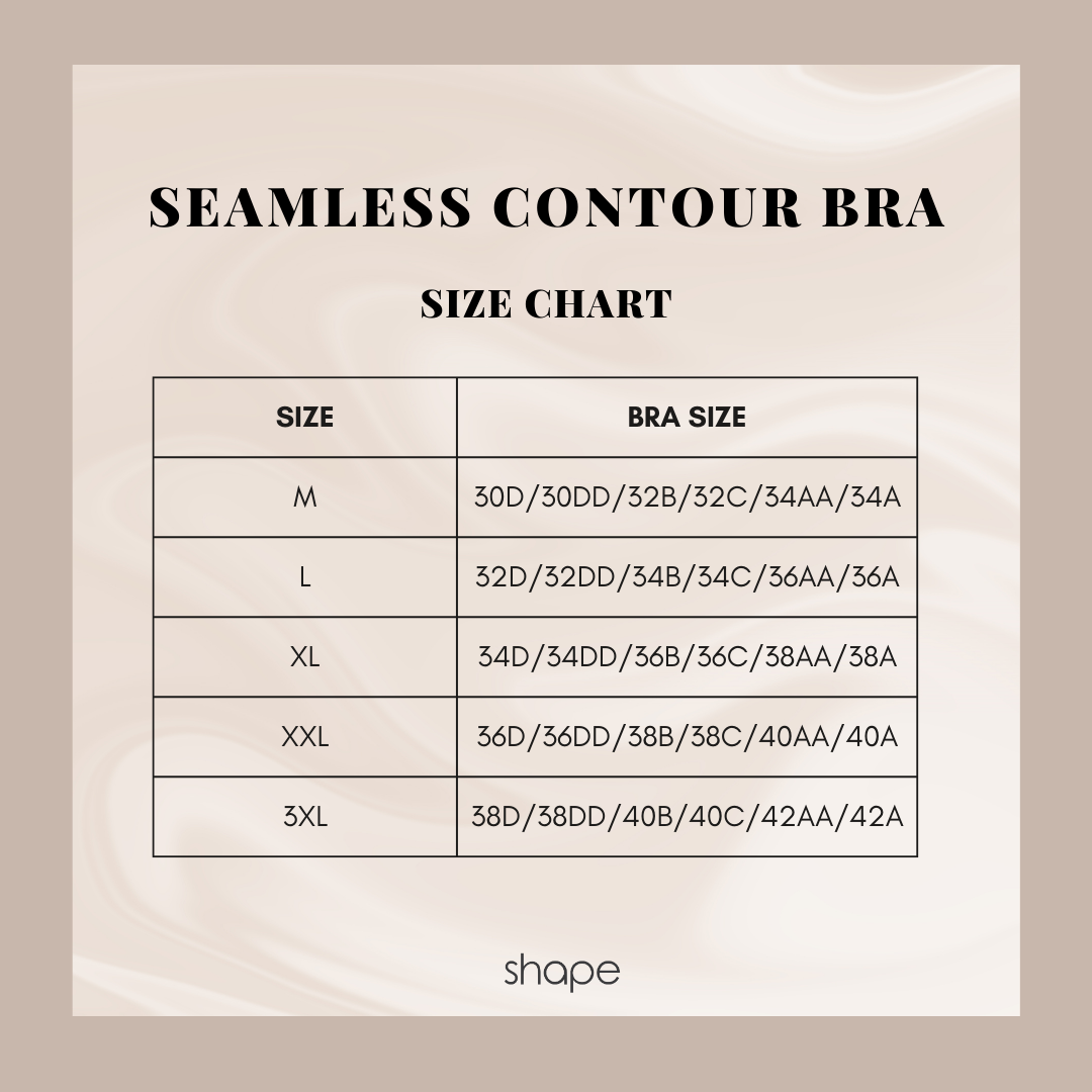 Seamless Bra Size Chart