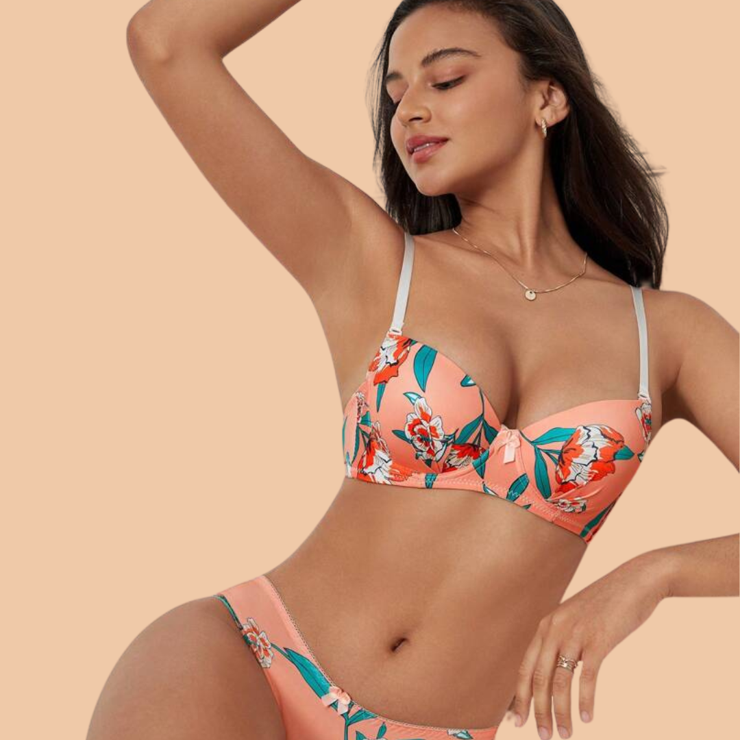 Floral Bra & Panty Set