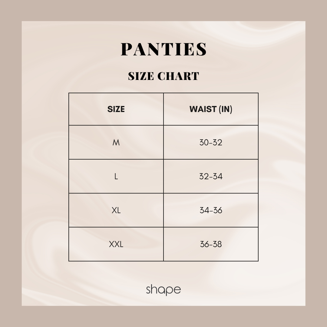 Panties Size Chart